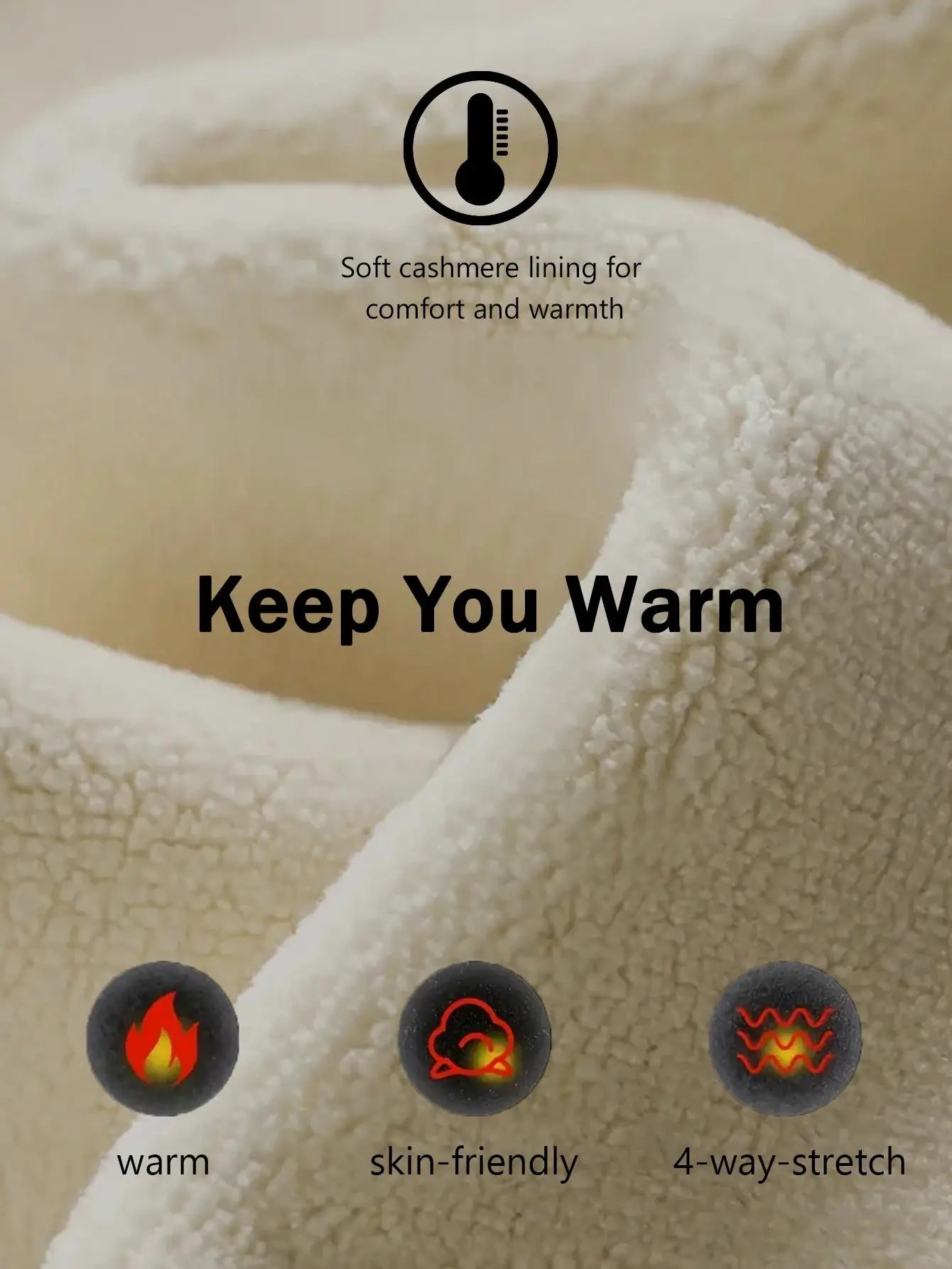 Women's black wool-lined bell-bottom pants by Simples Market, plush fleece lining for warmth.