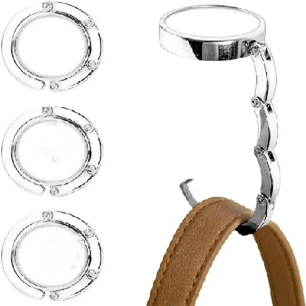 Portable Foldable Bag Hook For Table Edge Bag Holder Zinc Alloy With Strong Load Bearing Capacity