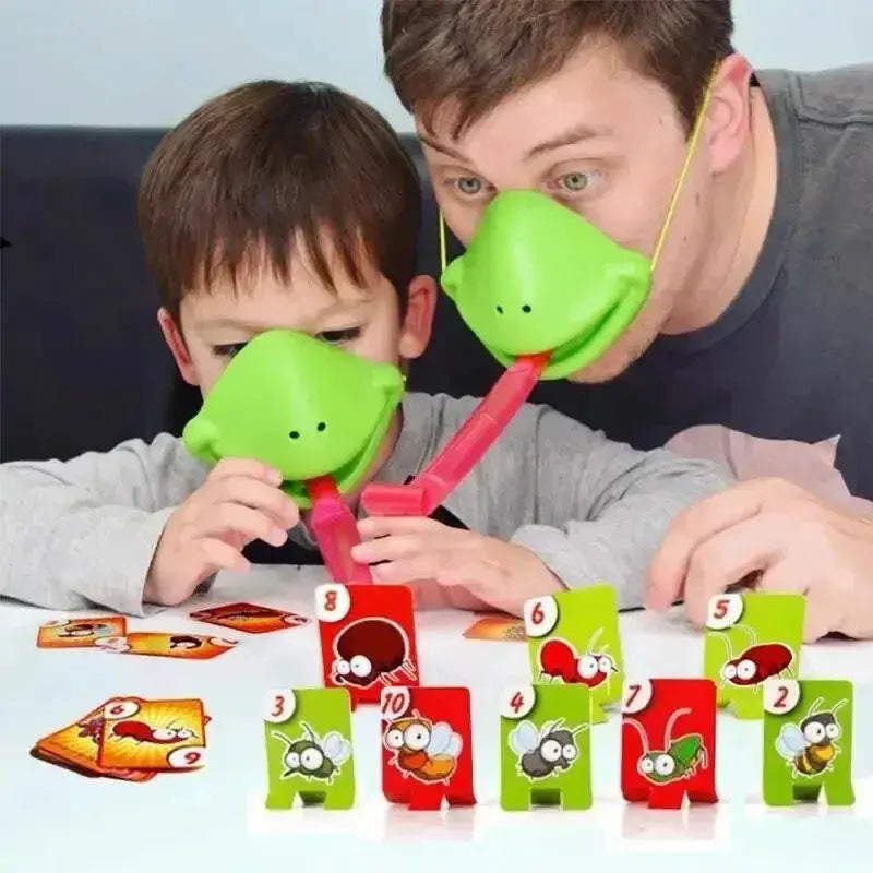 Frog Mask Wagging Tongue Lick Cards Party Game For Family And Friends Antistress Desktop Puzzle Fun For Ages 14 And Up