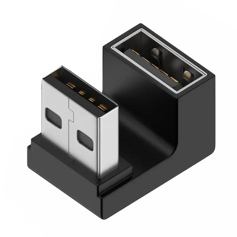 90 Degree USB 3.0 Male To Female Right Angle Extension Adapter Upward Elbow For Laptop PC 10Gbps