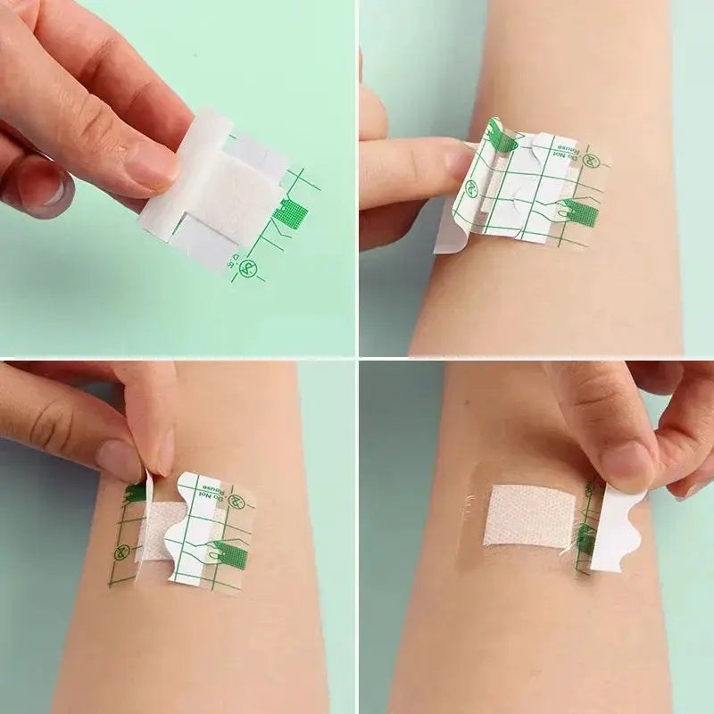Transparent PU Square Waterproof Adhesive Bandage 38x38mm Pack Of 50 For Minor Wounds