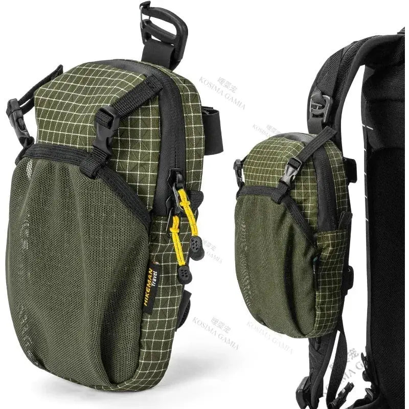 Waterproof Smartphone Pouch And Water Bottle Attachment For Backpack Shoulder Strap Hiking Camping Lightweight