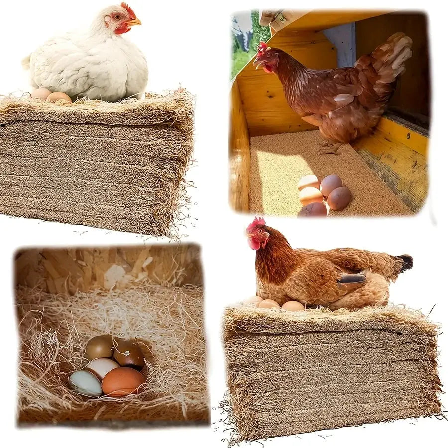Natural Coconut Coir Nesting Liner for Chicken Coop Nest Box Mat and Nest Mat Box Liner