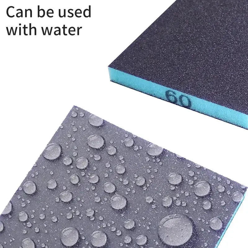 Six Piece Sanding Sponge Set 60 To 320 Grit Wet And Dry Washable Reusable Blocks For Metal And Wood Polishing 120mm