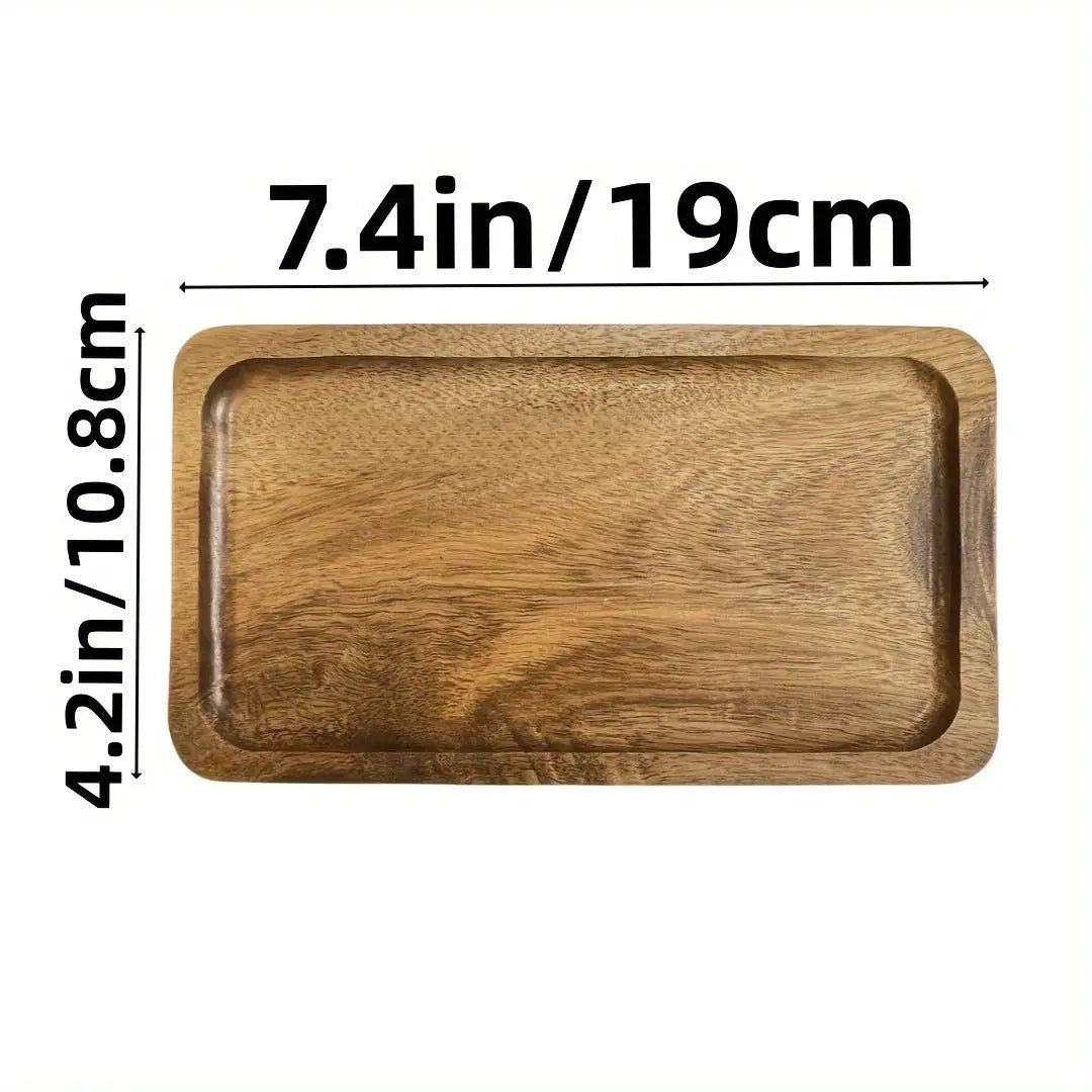 Japanese Solid Wood Fruit Plate Tray Set Multi Size Snack Platter