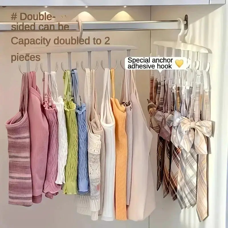 12 Hook Rotating Hanger Space Saving Closet Organizer For Ties Belts