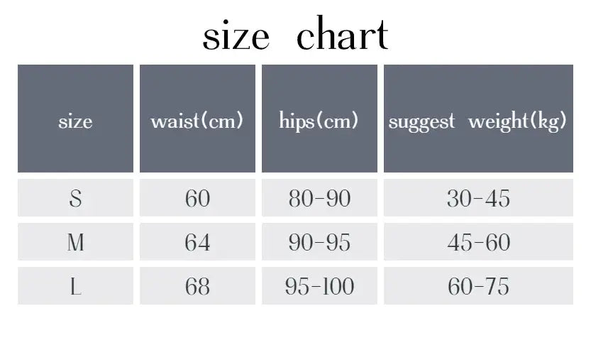 Simples Market BZEL women's panties size chart with S/M/L waist 60–68 cm and hips 80–100 cm