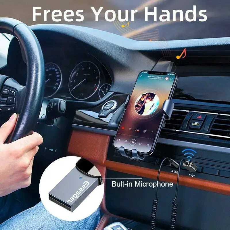 Essager Bluetooth Audio Receiver Dongle USB to 3.5mm Car Aux With Bluetooth 5.0 Handsfree Car Kit Wireless for Car Stereo