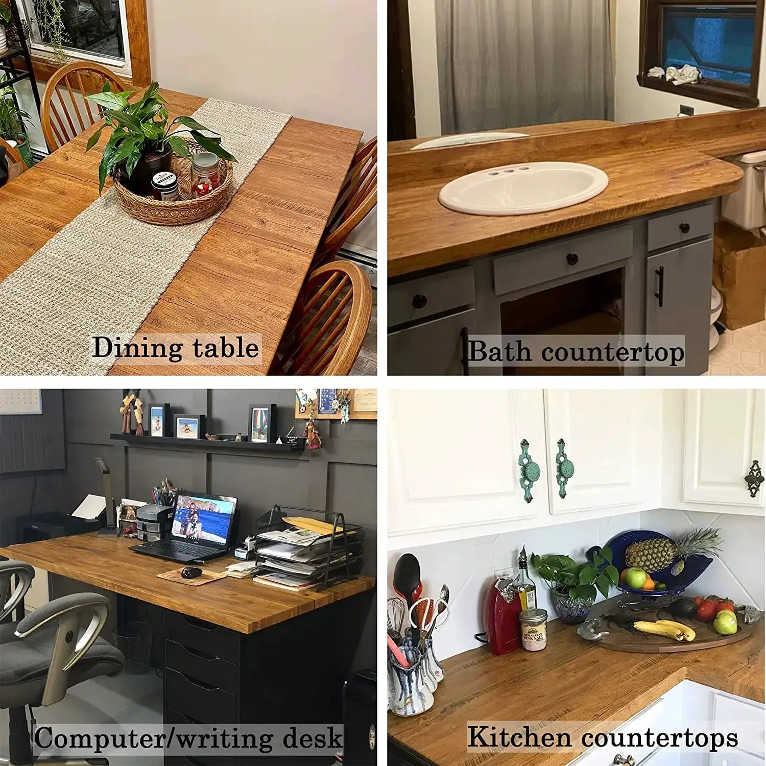 Simples Market wood grain vinyl wallpaper, 55cm wide, self-adhesive and waterproof for kitchen countertops