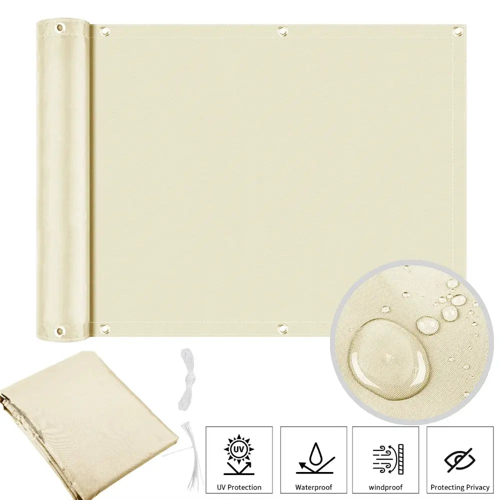 Simples Market beige waterproof sun shade cloth with grommets for outdoor patio pergola shade