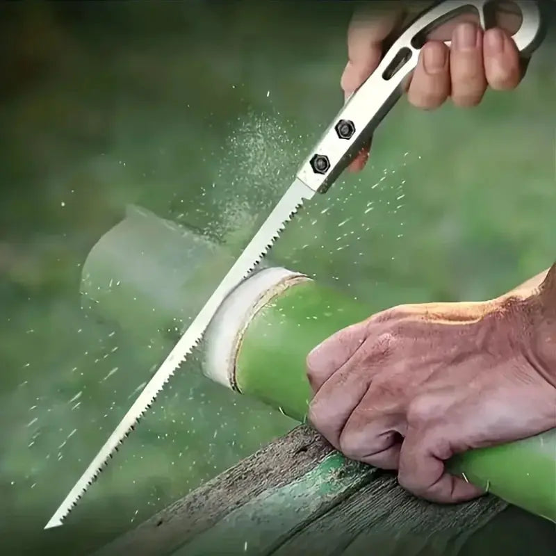 SK5 Steel Handsaw with Wooden Handle 340mm Blade for Garden and Woodworking Tasks including Wall Panel Bending