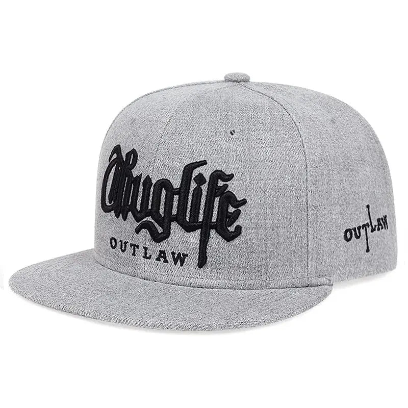 Fashion Fastball Cap Thuglife Embroidery Hip Hop Baseball Hat Snapback For Adults Adjustable Sun Outdoor Casual Bone