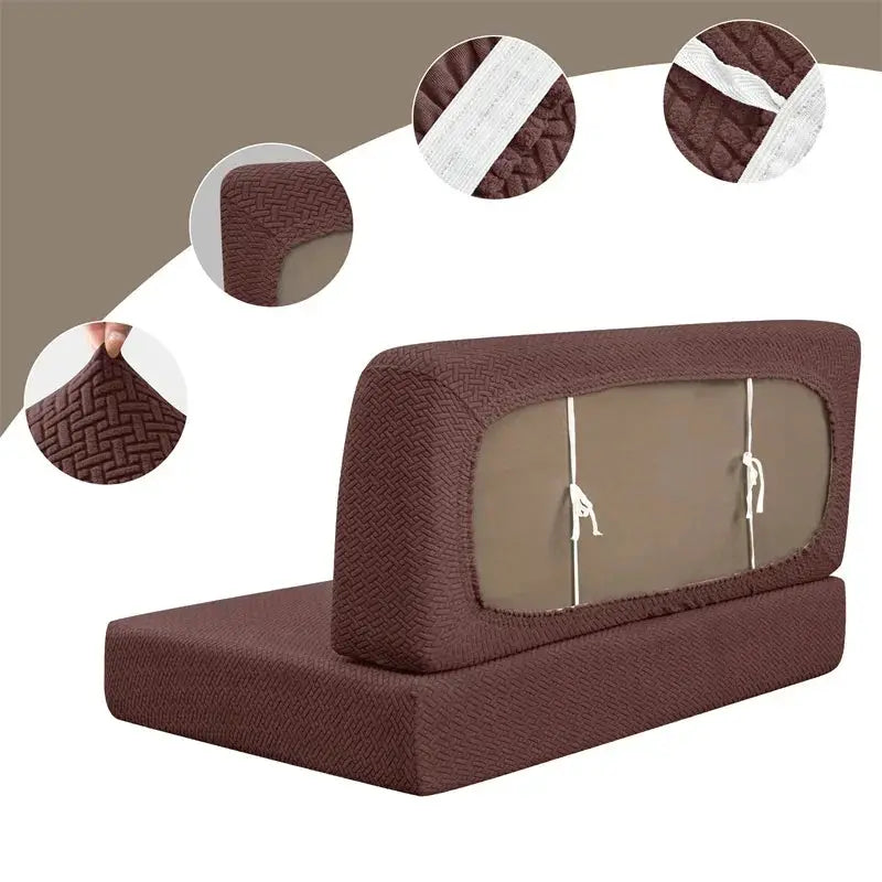 2-piece burgundy polar fleece RV dinette cushion and backrest cover set, Simples Market