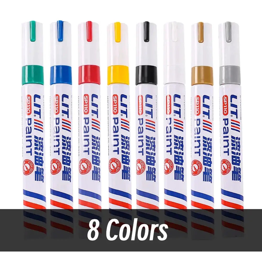 Simples Market 8-marker set of 8 colors permanent paint markers, 3mm tips for metal, rubber, fabric