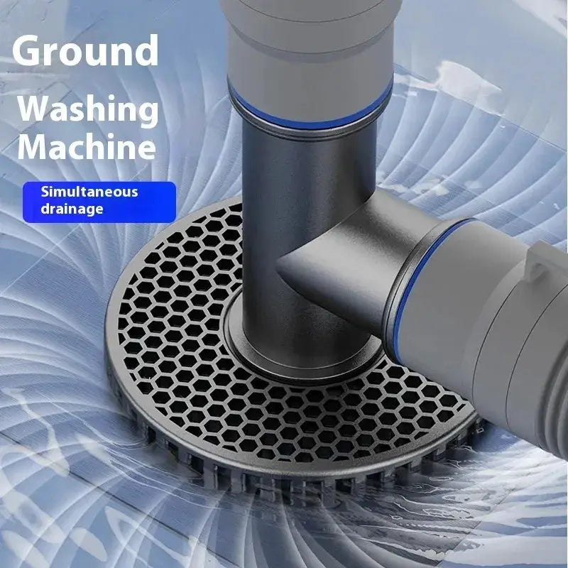 Universal washing machine floor drain by Simples Market, 2-in-1 sewer connector with gray plastic and blue rings