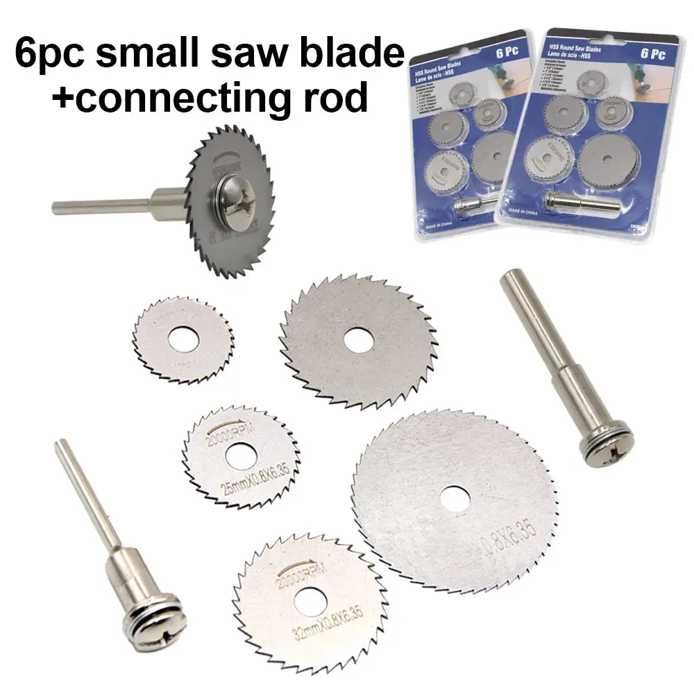 3.2mm And 6mm Connecting Rod Hand Drill Circular Saw Blade Set For Micro Electric Grinder Plastic Wood Metal Cutting