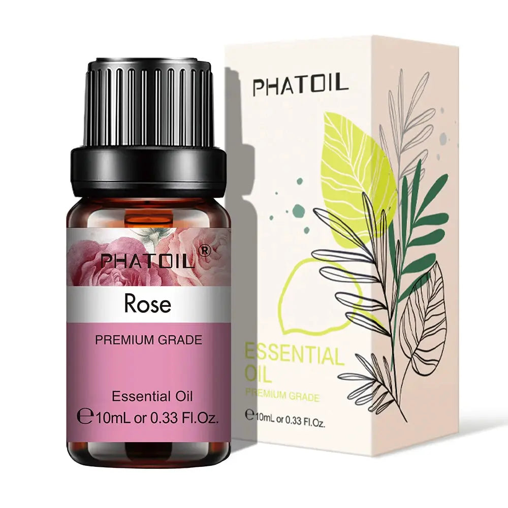PHATOIL 10ml Natural Plant Essential Oil Eucalyptus Lavender Bergamot Vanilla Peppermint For Diffuser