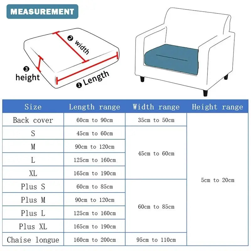 Waterproof sofa seat cushion cover by Simples Market; jacquard polar fleece, elastic and removable furniture protector