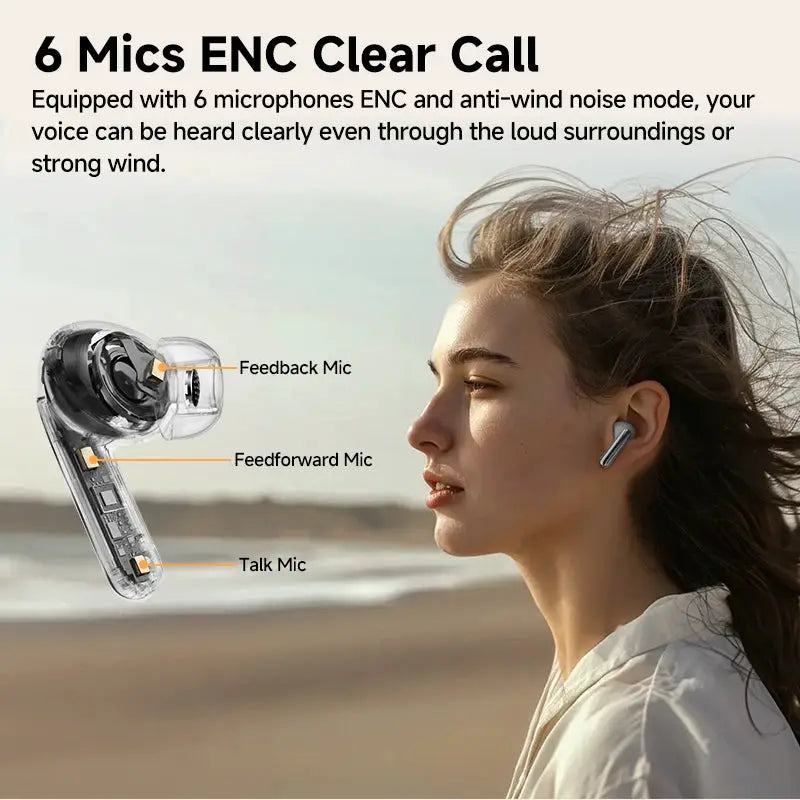 QCY MeloBuds Pro wireless earbuds by Simples Market with 6-mic ENC for clear calls