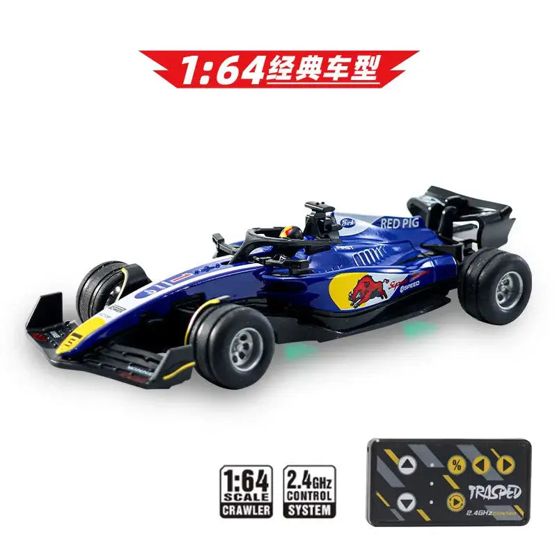 2025 New RC Car 1 64 Scale Mini Alloy Model Formula Racing Remote Control Car With Adjustable Lighting For Kids