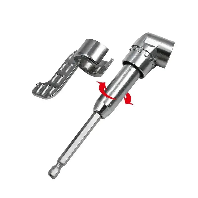 105 Degree Right Angle Drill Adapter With Flexible Shaft Extension Magnetic Bit Socket For Screwdrivers And Power Drills