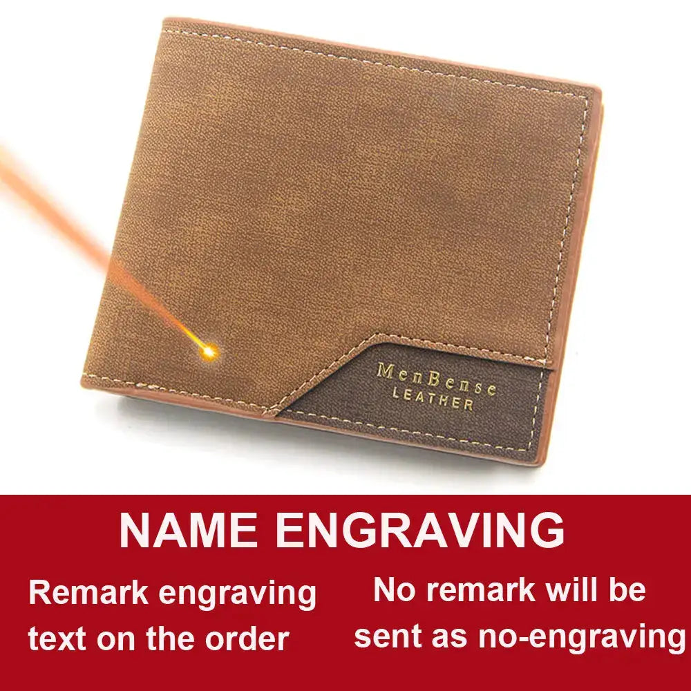 Men's slim brown frosted leather wallet by MemBense Leather with coin pocket