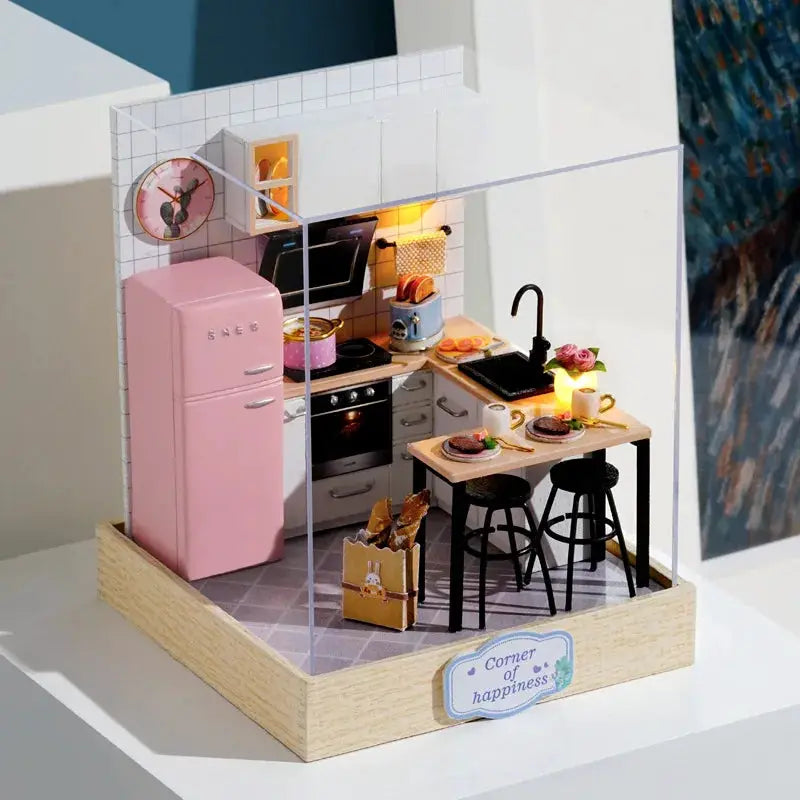 Wooden Miniature Doll House Kit DIY 3D Puzzle Building Model For Birthday Gifts And Home Decor Display
