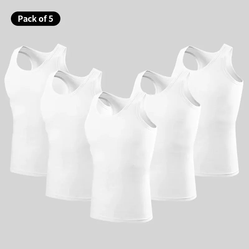 Men's Cotton Sleeveless Sports Vest Tank Top For Fitness Training Pack Of 1 3 5 Piece Set Casual Leisure