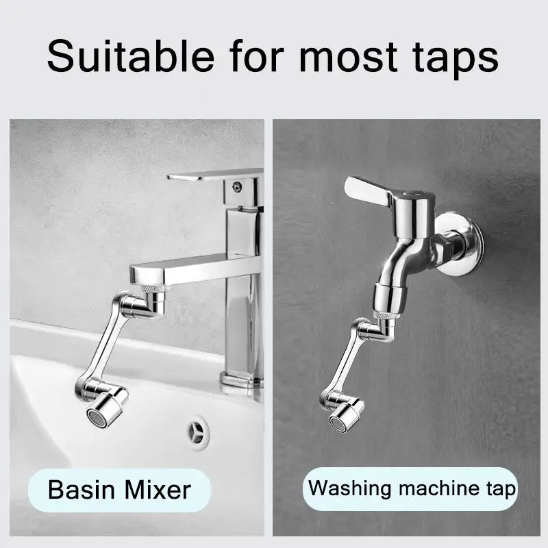 Faucet sprayer head, 1080° rotation, chrome finish, for basin mixer and washing machine taps (2 shown) Simples Market