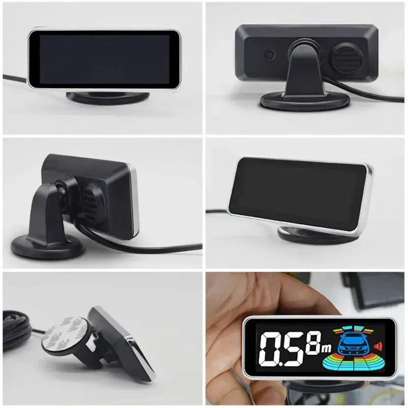 8-sensor parktronic parking kit with front and rear radar, display screen and mounting hardware from Simples Market