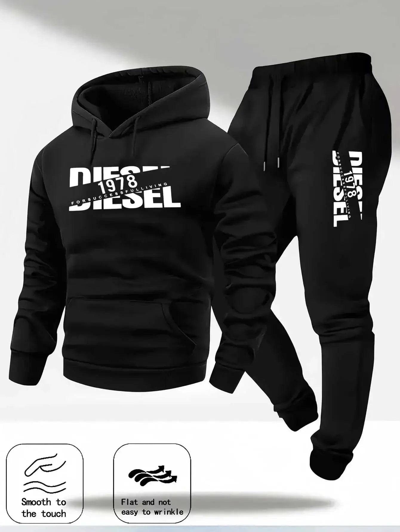 2025 Autumn Winter Hooded Sportswear Two in One Set Hoodie and Pants for Casual Fashion and Comfort