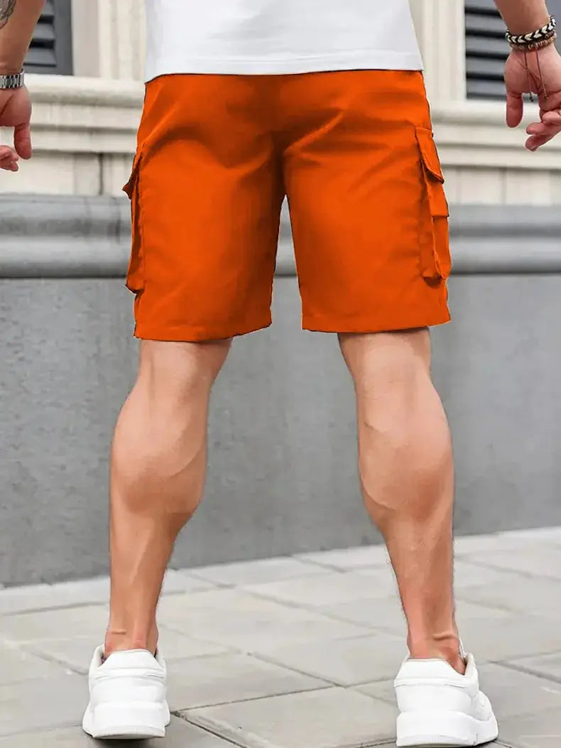 UETEEY Summer Casual Cargo Shorts Men Outdoor Travel Sports Large Pockets Durable Comfortable Beach Workout Shorts for Outings