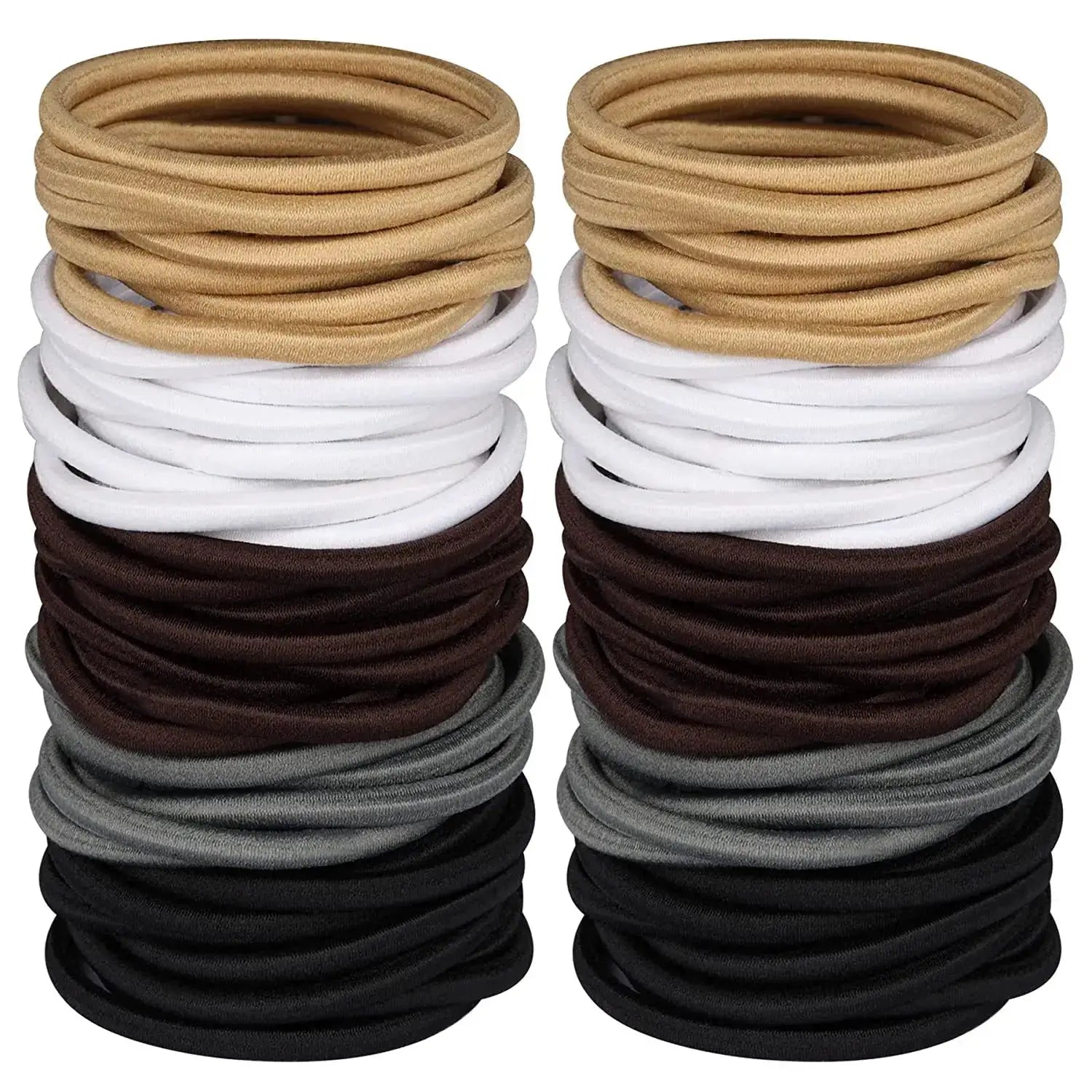 4mm Elastic Hair Ties Bands No Damage Nylon Mix Colors Bulk Pack 10 Or 50 Pcs For Men Women Girls And Boys