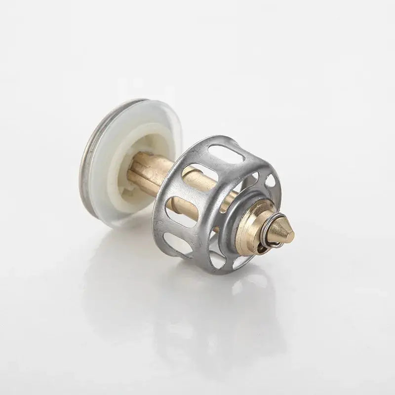 Basin drain pop-up stopper assembly with metal cage and brass stem, Simples Market
