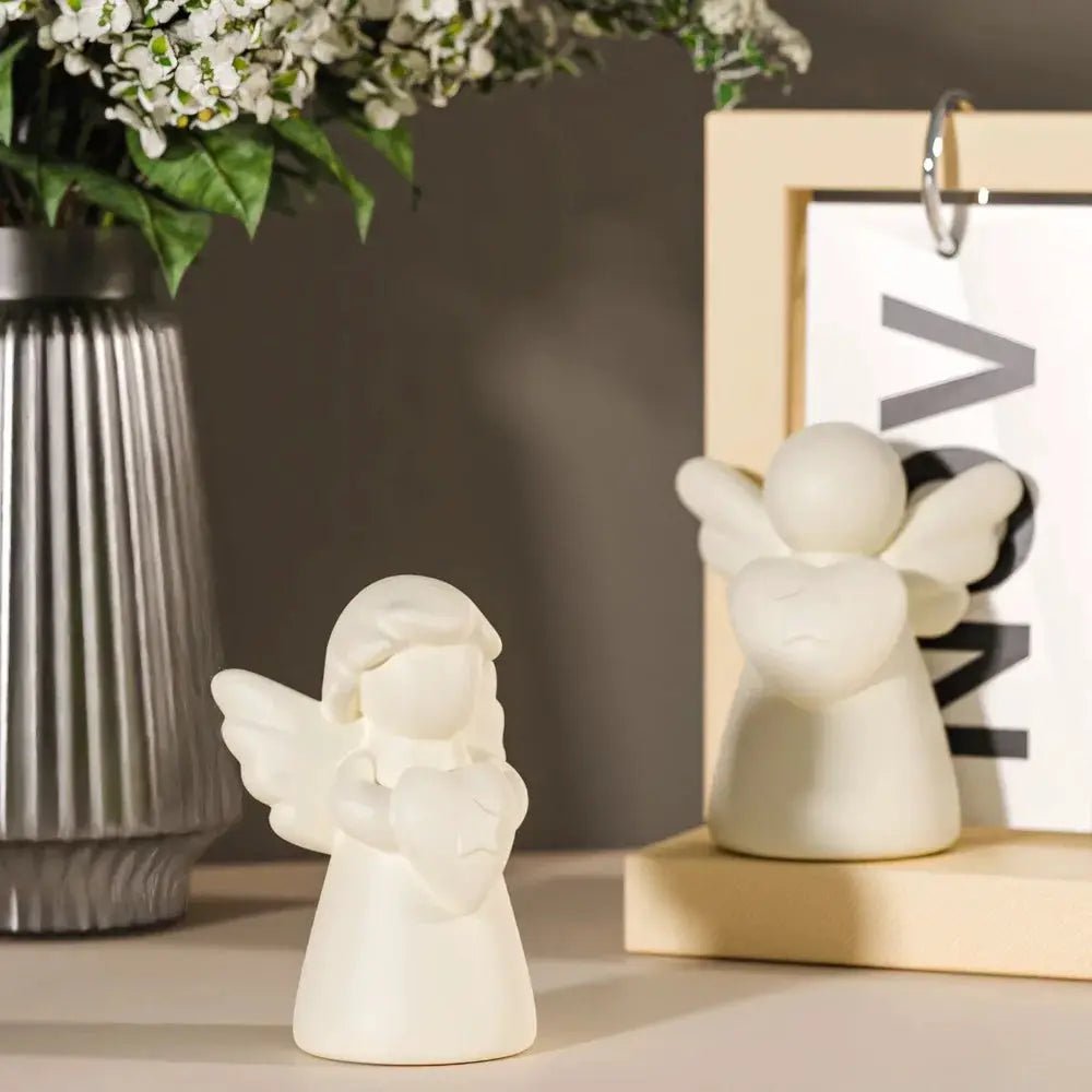 3D Heart Wings Angel Silicone Candle Mold for Gypsum Resin Soap Craft DIY Home Decor - Simples Market