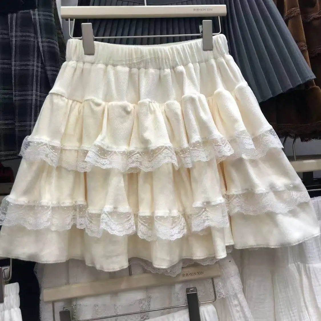 Tokyo Prep Co Y2K Ruffled Plaid Skirt With Punk Rock Subculture Vibe And Cute Preppy Twist
