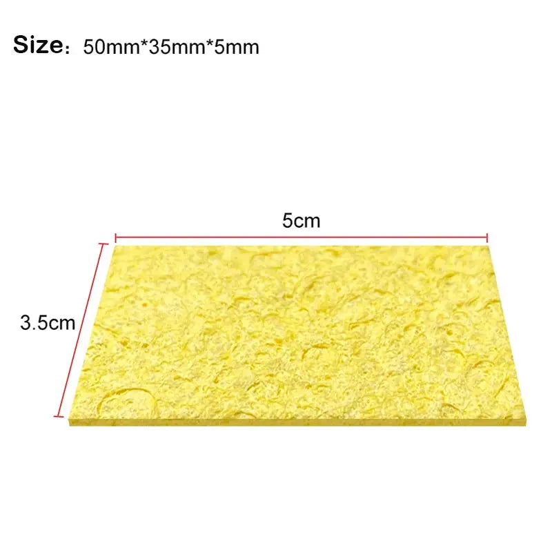 Yellow Cleaning Sponge For Soldering Iron Tips High Temperature Resistant Pack Of 5 Or 10