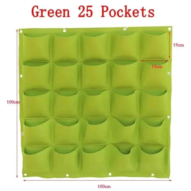 Wall Hanging Pockets Planting Bags Vertical Garden Planter Indoor Outdoor Use Home Decor Grow Bags