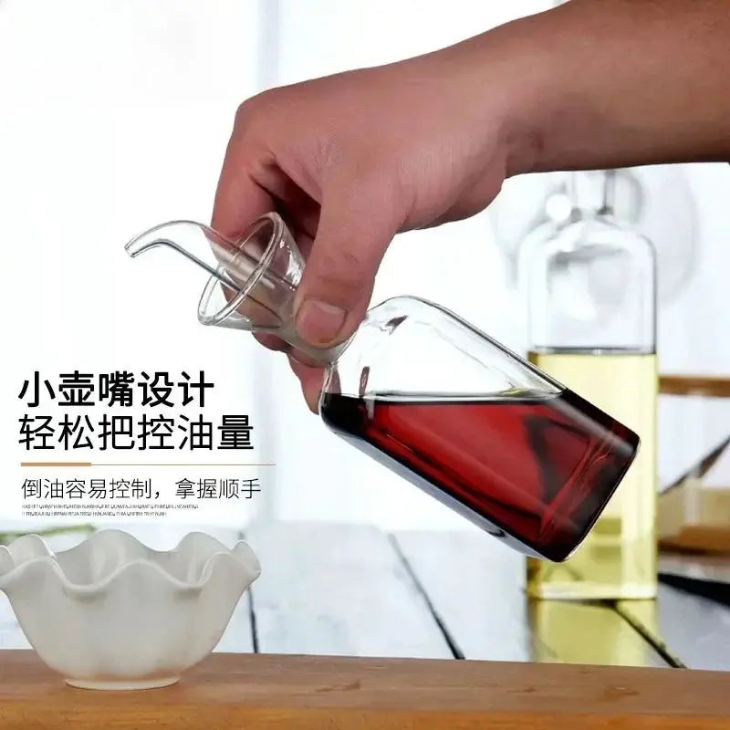 Leakproof Glass Seasoning Bottle For Oils Soy Sauce Vinegar Sesame Oil Heat Resistant Borosilicate Kitchen Kettle