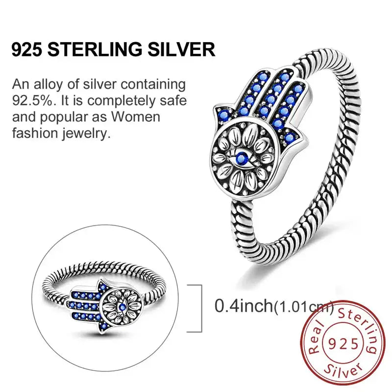 925 Sterling Silver Rings Bow Heart Star Sun Moon Zircon For Women Jewelry Birthday Anniversary Gifts