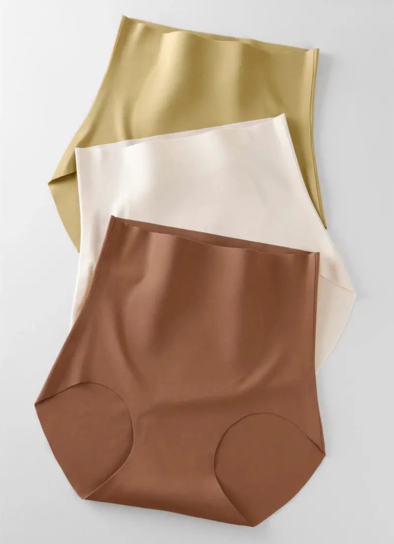 Women's high-rise body shaper underwear set by Simples Market, 4 colors (gold, white, beige, brown)