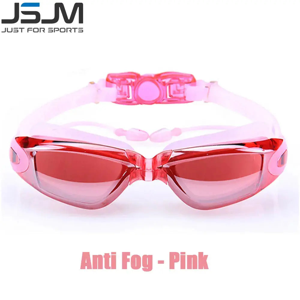 JSJM Professional Anti Fog Adult Swimming Goggles Waterproof Adjustable Silicone Strap For Men And Women