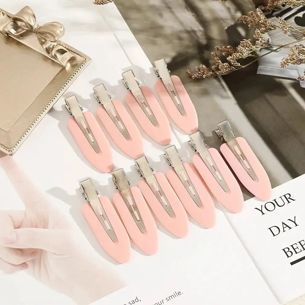 10 Pack LuxeLocks No Bend Seamless Hair Clips For Side Bangs And Face Washing Strong Grip Without Damage