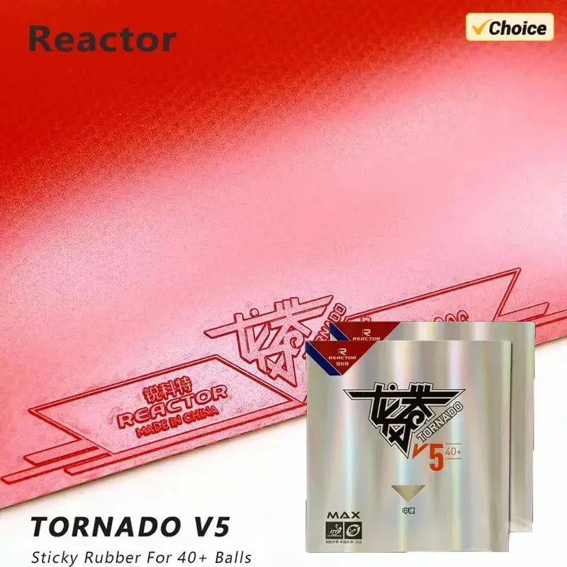 Reactor Tornado V5 Table Tennis Rubber Sticky Loop Attack Ping Pong Rubber With Max Internal Energy Sponge Medium Hard