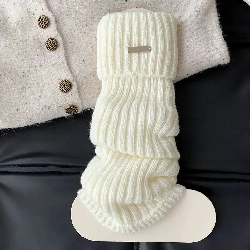 NovaWear Womens Knitted Leg Warmers 2 Pairs Acrylic Material Flexible Length For Cozy Autumn Winter Coverage