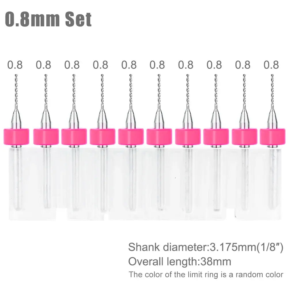 XCAN 0.1mm–2.0mm Carbide PCB Drill Bit Set for Printed Circuit Boards Mini CNC Drilling