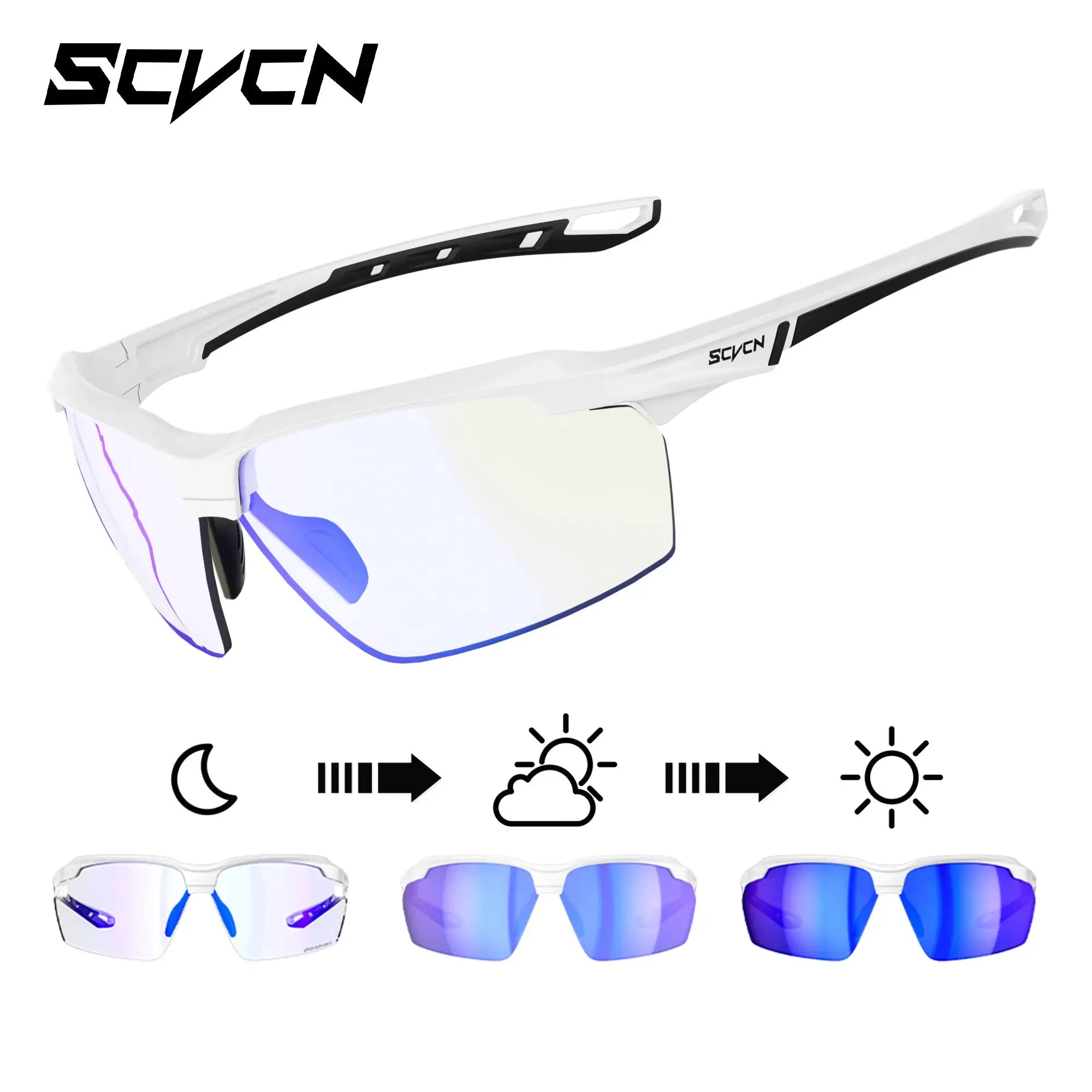 SCVCN Explosion Proof Airsoft Eyewear With Photochromic Polarized Lenses For All Lighting Conditions