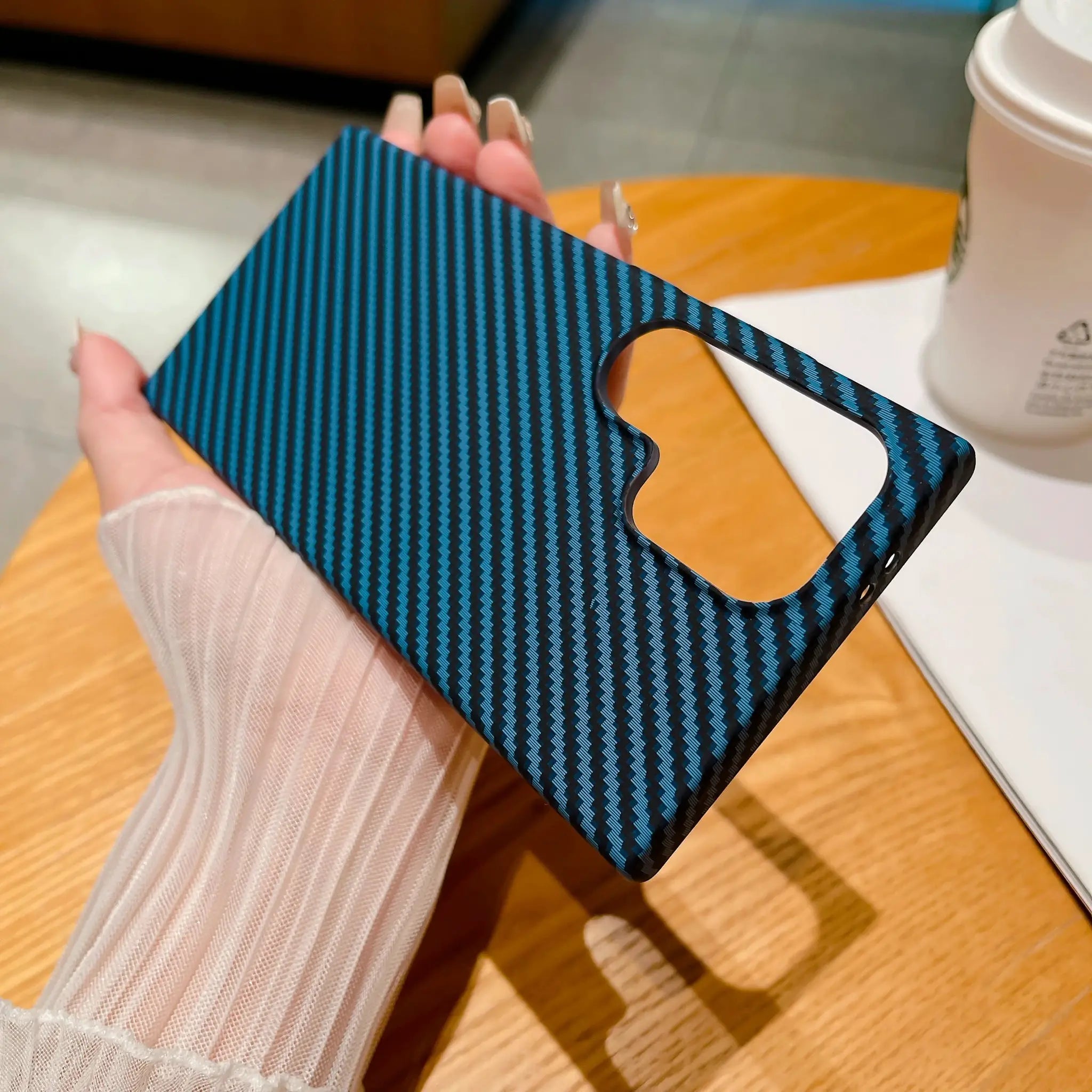 CarbonGuard Ultra Thin Shockproof Carbon Fiber Case For Samsung Galaxy S24 S23 S22 And Note 10 Plus