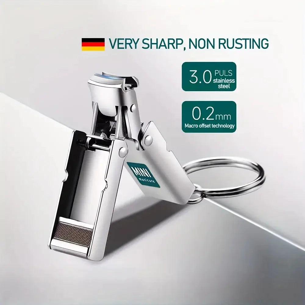 SwiftClip Collapsible Nail Clippers Stainless Steel Travel Ready On The Go Manicure Tool