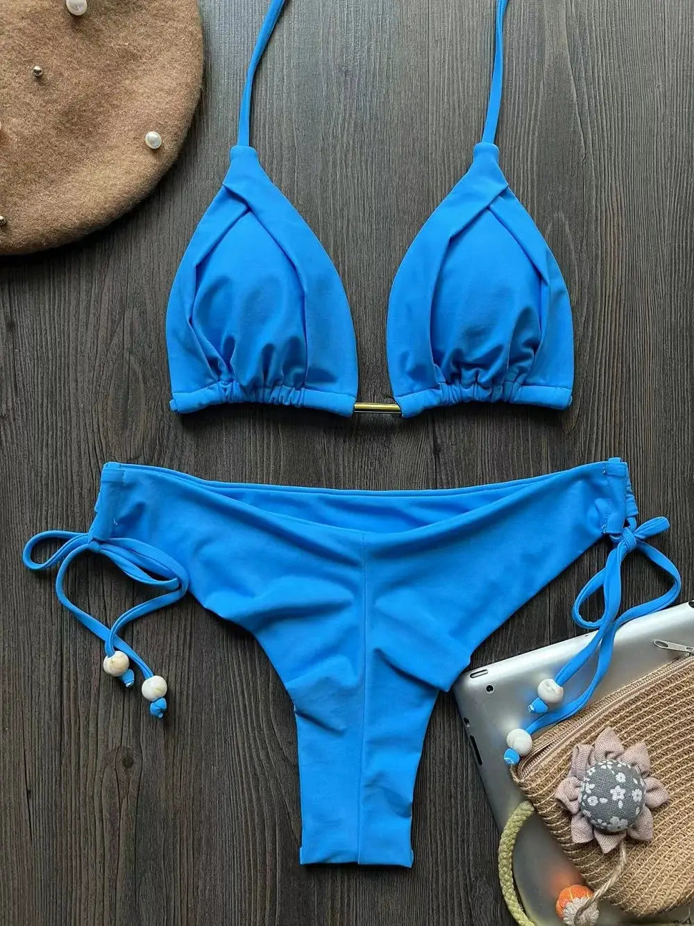 Ruotongsept 2025 New Sexy 13 Color Triangle Bikini Set For Women Push Up Brazilian Swimwear Beachwear